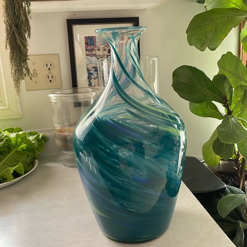 Large blown glass vase